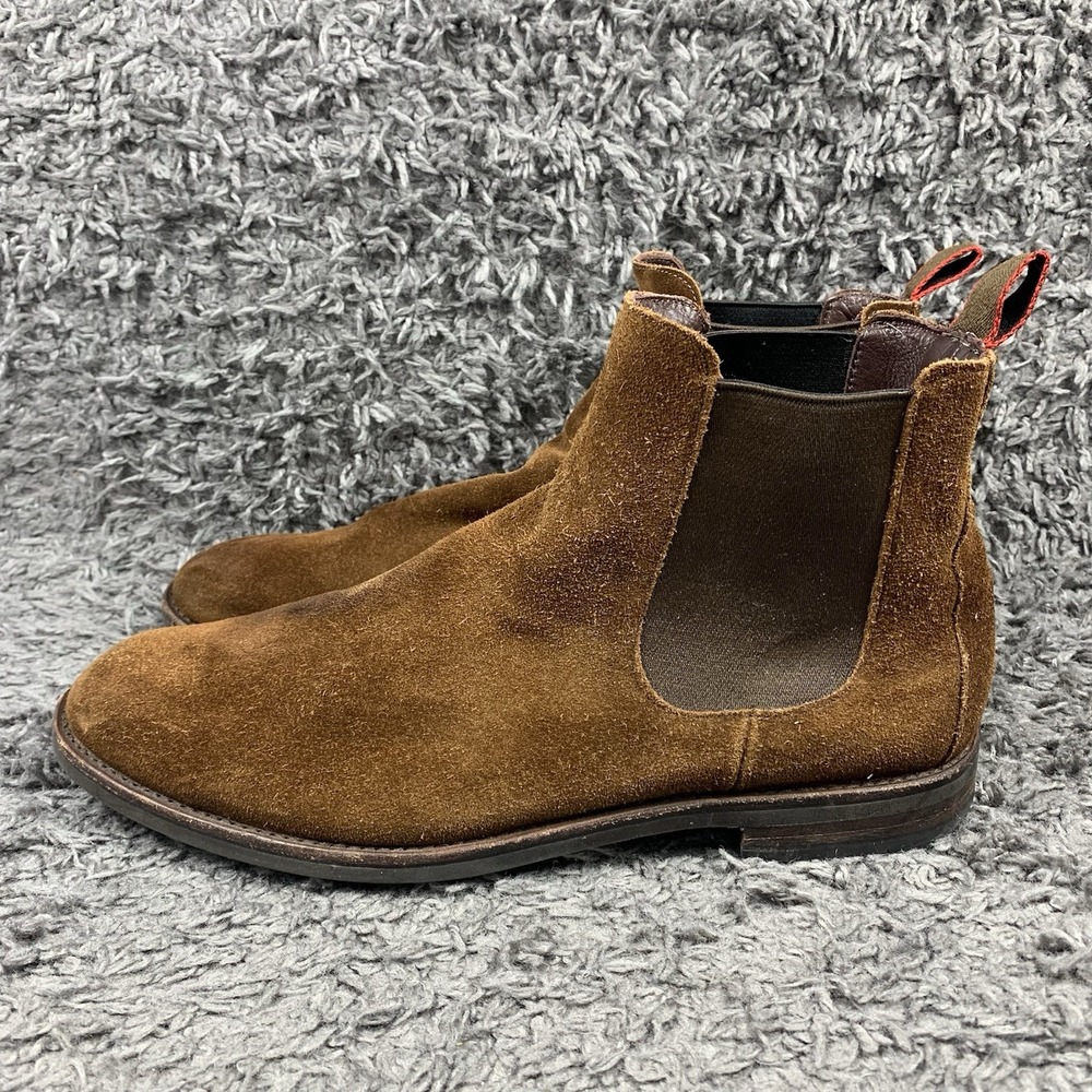 Allen Edmonds Port Washington Nomad Chelsea Boots Brown Suede 13 D